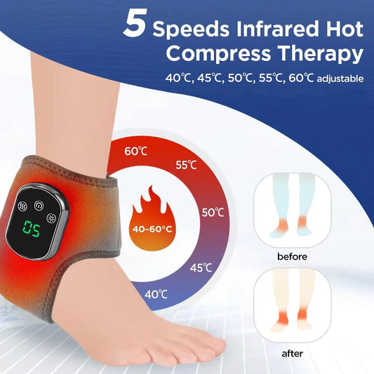 Electric Foot and Hand Massager Can Vibrate and Heat the Ankles and Ankles, and the Bracket Joints Are Portable, Which Can Relax