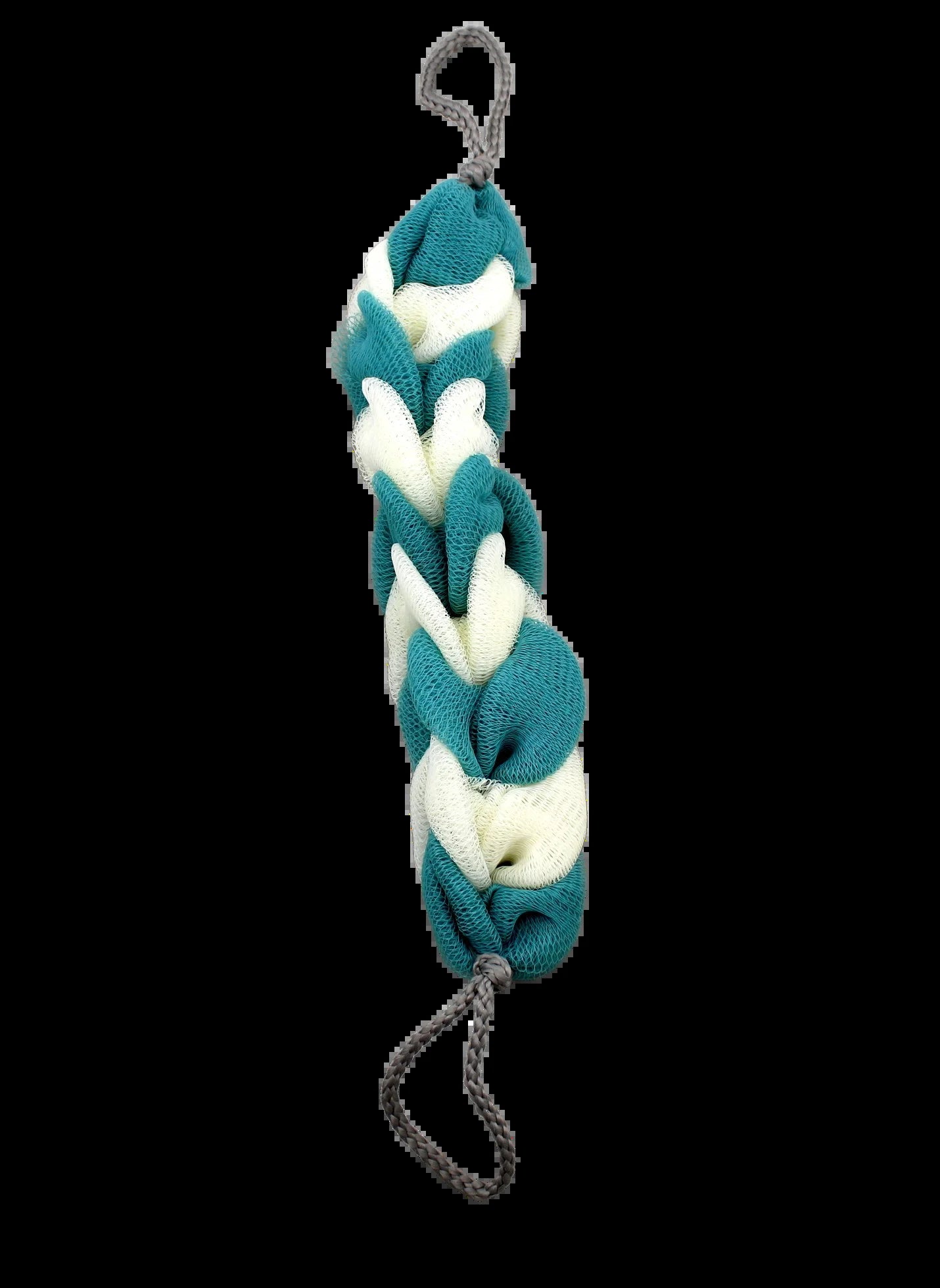 Set of 3 Pack Rope Bath Sponge Exfoliating Body Scrub Stretch Braided Loofah