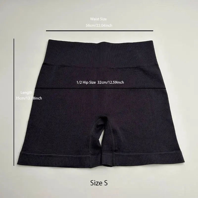 Women'S Yoga Shorts 3 Sports Seamless High-Waisted Sports Tights