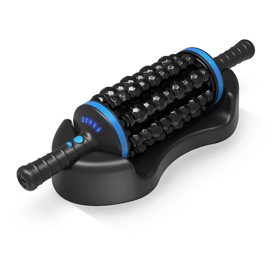 Cordless Roller Body Massager Muscle Fascia Relaxation Vibrators Home Fitness Exercise Abdominal and Leg Relaxation Relieve Pain