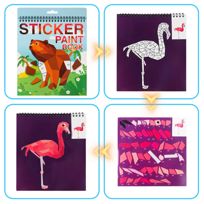 Sticker Book Crafts for Children Ages 4-8: Numbered Sticker Activity for Cognitive Development, Ideal for Gifts and Travel Entertainment