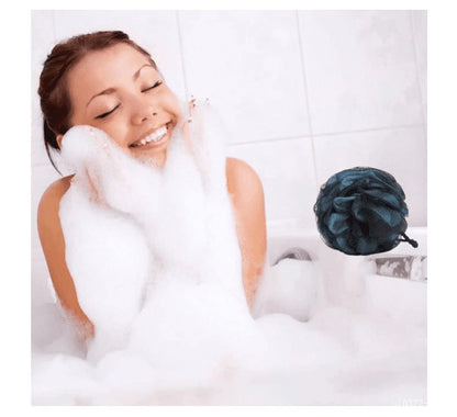Topboutique Bath Shower Loofah Sponge 60G Bath Mesh Pouf Shower Ball Body Scrubber Exfoliating Bath Sponge for Women and Men, Set of 4 Christmas Gift，Flower Color
