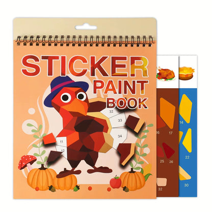 Sticker Book Crafts for Children Ages 4-8: Numbered Sticker Activity for Cognitive Development, Ideal for Gifts and Travel Entertainment
