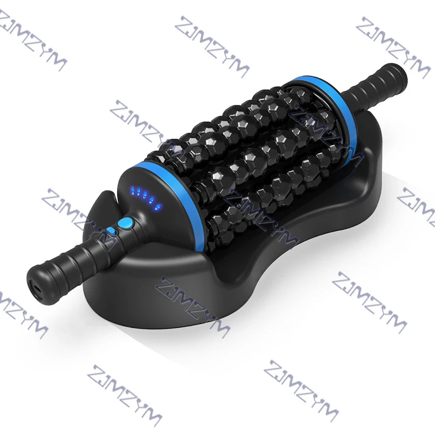 Cordless Roller Body Massager Muscle Fascia Relaxation Vibrators Home Fitness Exercise Abdominal and Leg Relaxation Relieve Pain