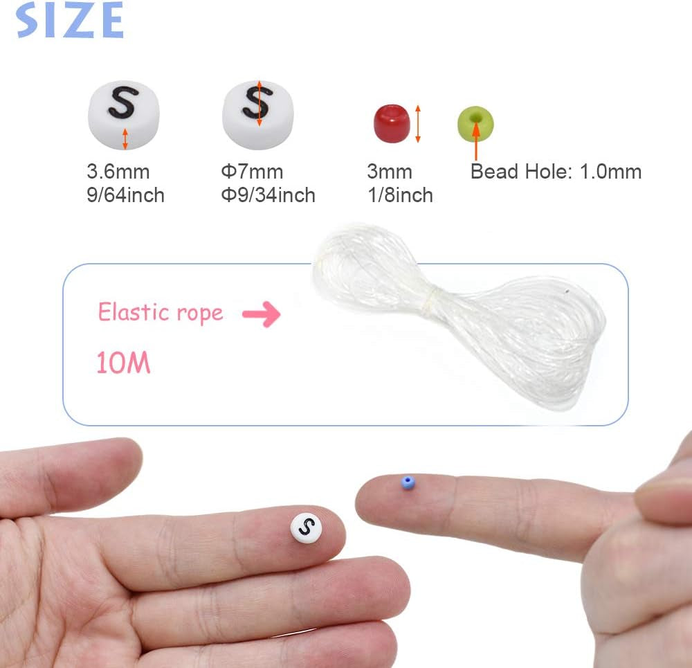 Comprehensive 10,000-Piece Glass Seed Beads Kit with 280 Alphabet Letter Beads for DIY Jewelry and Bracelet Crafting