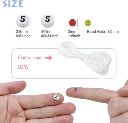Comprehensive 10,000-Piece Glass Seed Beads Kit with 280 Alphabet Letter Beads for DIY Jewelry and Bracelet Crafting