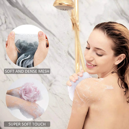 4 Pieces 75G Loofahs Shower Bath Sponges Exfoliating Loofah Wash Scrunchies Bath Sponges for Shower