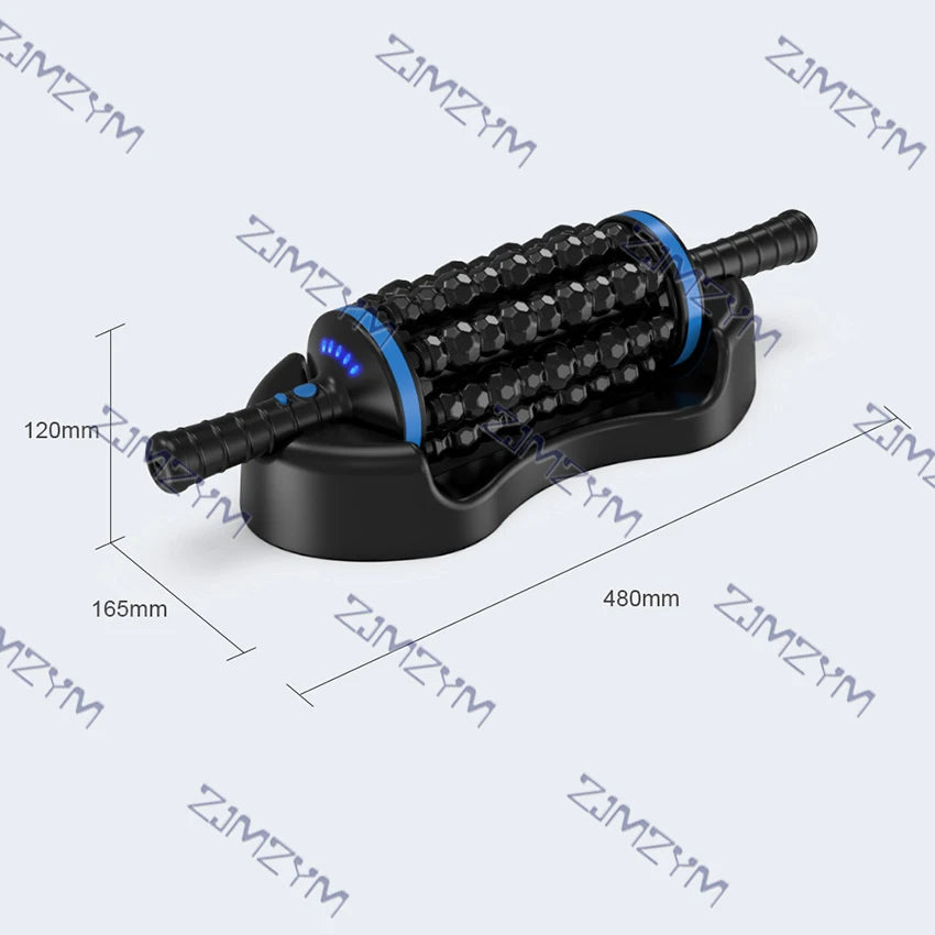 Cordless Roller Body Massager Muscle Fascia Relaxation Vibrators Home Fitness Exercise Abdominal and Leg Relaxation Relieve Pain