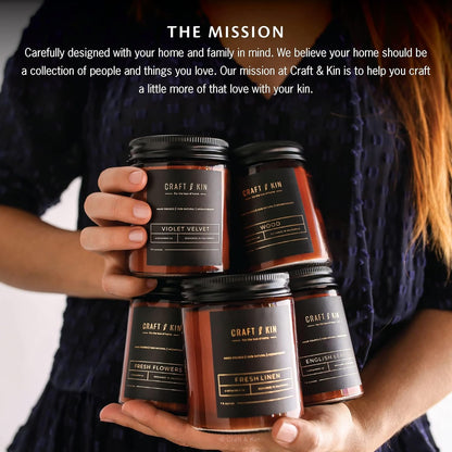 Premium Palo Santo Scented Candle for Men | Natural Autumn Aroma for Home | Long-Lasting 45-Hour Burn Time | 8oz