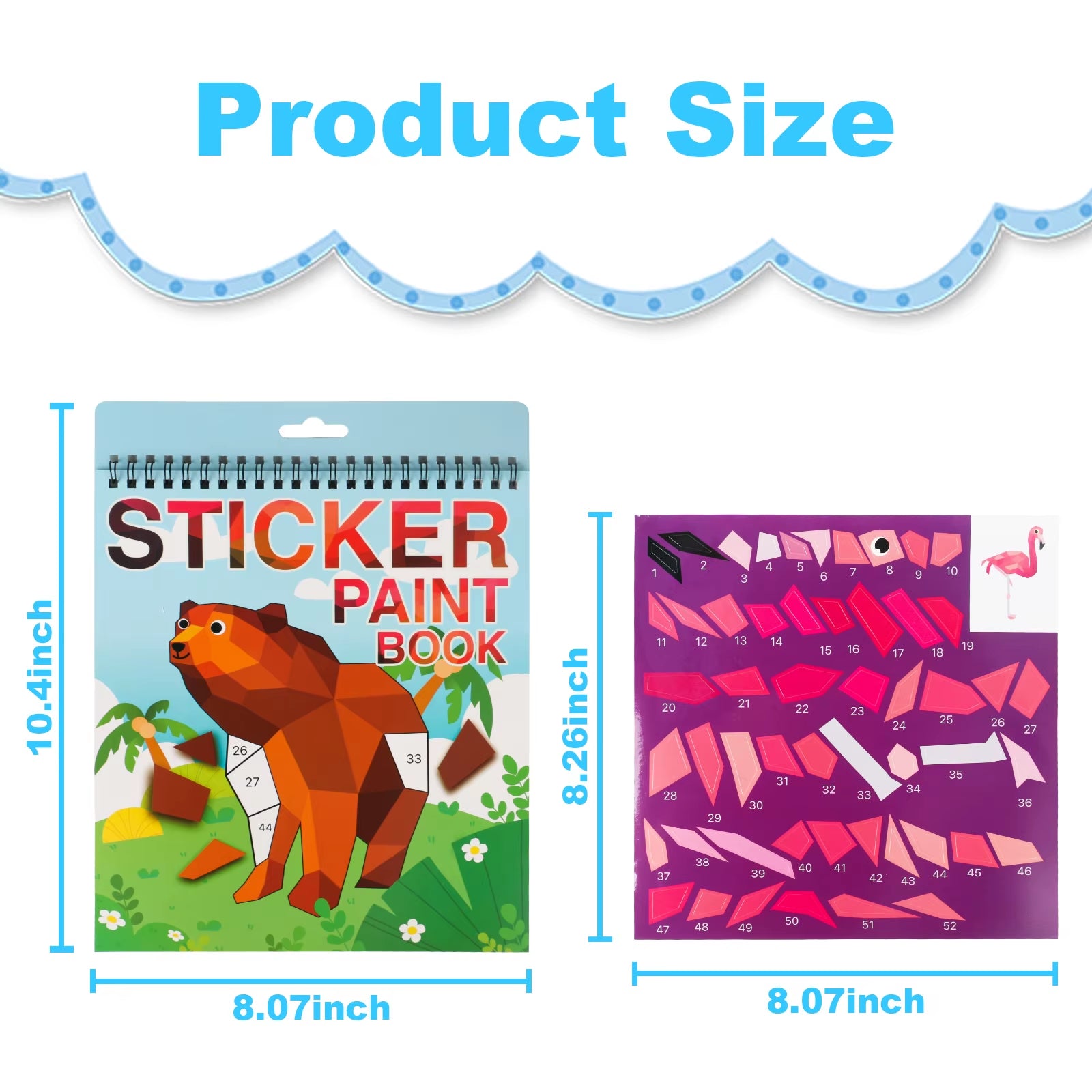 Sticker Book Crafts for Children Ages 4-8: Numbered Sticker Activity for Cognitive Development, Ideal for Gifts and Travel Entertainment