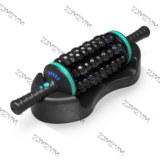 Cordless Roller Body Massager Muscle Fascia Relaxation Vibrators Home Fitness Exercise Abdominal and Leg Relaxation Relieve Pain