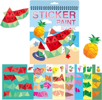 Sticker Book Crafts for Children Ages 4-8: Numbered Sticker Activity for Cognitive Development, Ideal for Gifts and Travel Entertainment