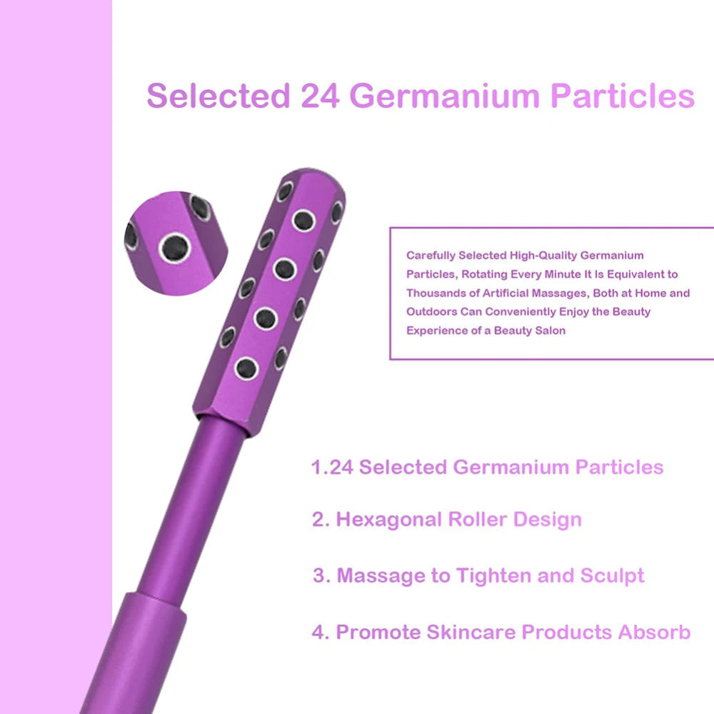 Germanium Stone Face Massager Roller Beauty Sculptor Roller Radiance Roller for up Lifting and Skin Care
