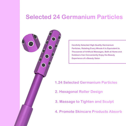 Germanium Stone Face Massager Roller Beauty Sculptor Roller Radiance Roller for up Lifting and Skin Care