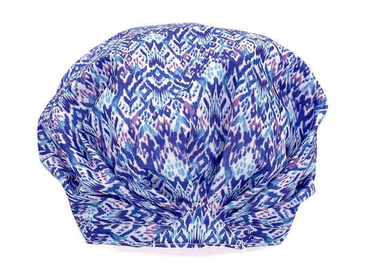 Trendy Turban Comfort Fit Reusable Shower Cap, Waterproof Polyester, Stretch Band Hem for Quiet Comfort, Elastic-Free Trim Eliminates Imprints, Roomy Design - Rainfall