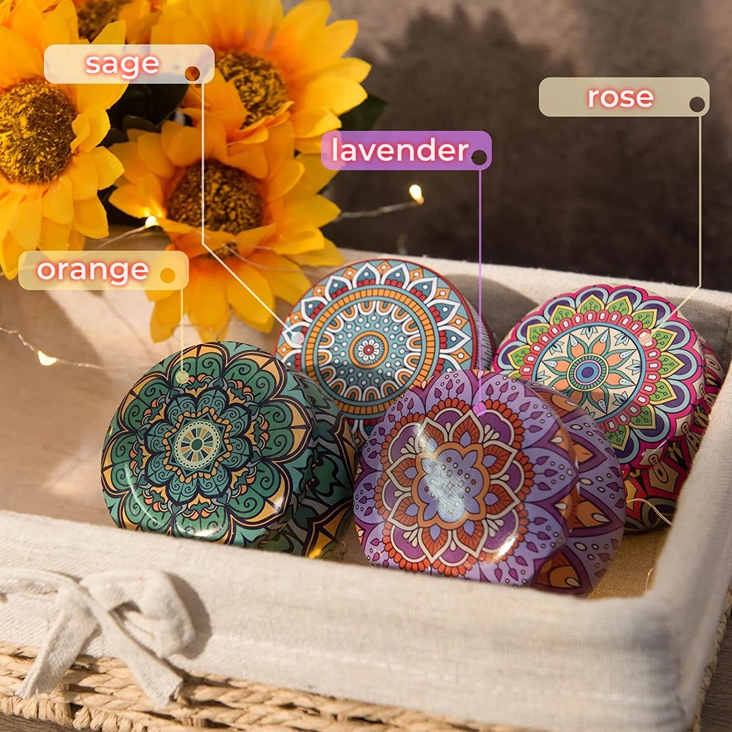 4-Pack Aromatherapy Soy Wax Scented Candle Gift Set for Stress Relief and Home Fragrance - Ideal for Yoga, Sleep, and Special Occasions