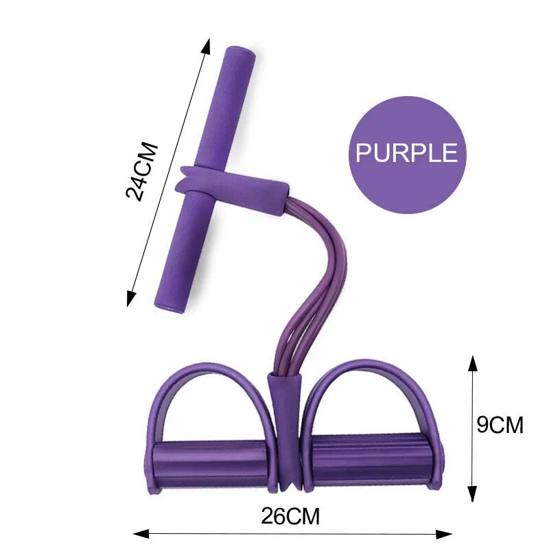 Multi Function Tension Rope Bands for Fitness Exercises Elastics Tape Home Resistance Bands 4 Tube Elastic Pedal Puller