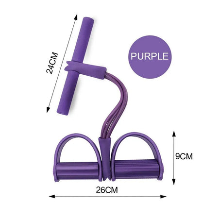 Multi Function Tension Rope Bands for Fitness Exercises Elastics Tape Home Resistance Bands 4 Tube Elastic Pedal Puller