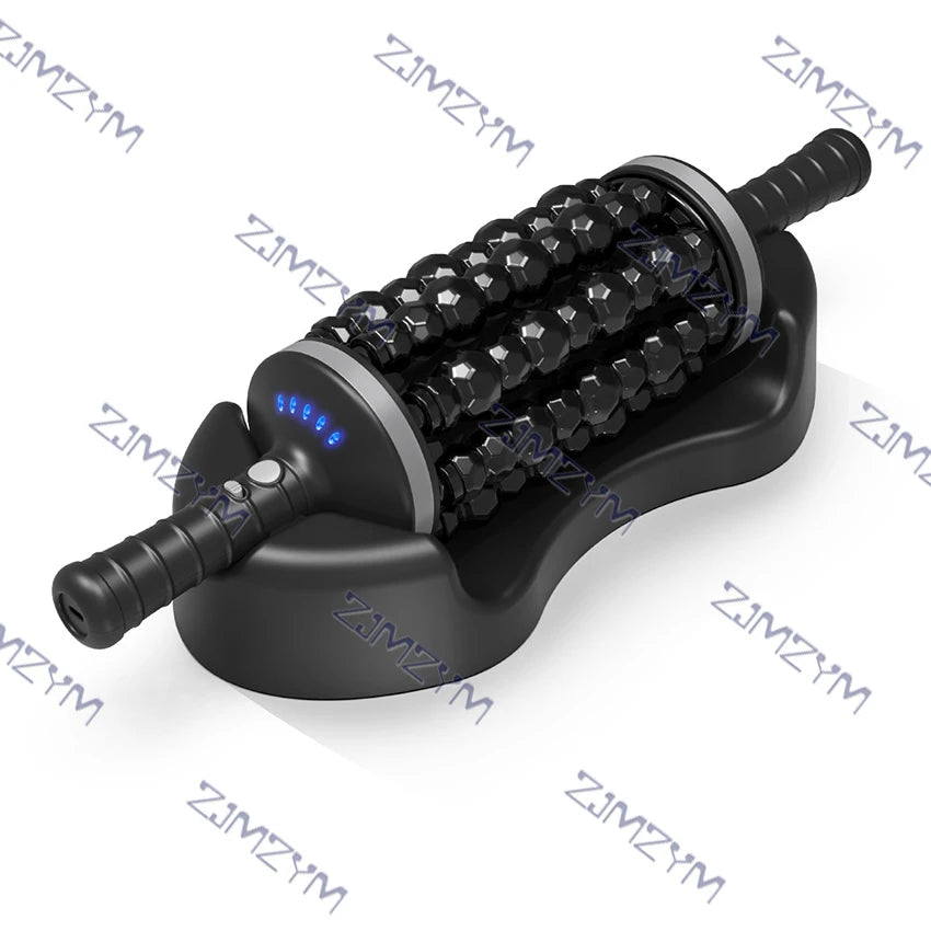 Cordless Roller Body Massager Muscle Fascia Relaxation Vibrators Home Fitness Exercise Abdominal and Leg Relaxation Relieve Pain