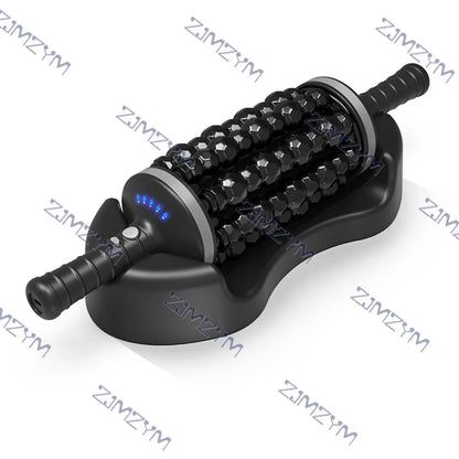 Cordless Roller Body Massager Muscle Fascia Relaxation Vibrators Home Fitness Exercise Abdominal and Leg Relaxation Relieve Pain