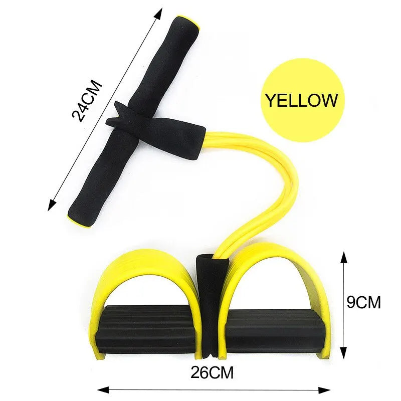 Multi Function Tension Rope Bands for Fitness Exercises Elastics Tape Home Resistance Bands 4 Tube Elastic Pedal Puller